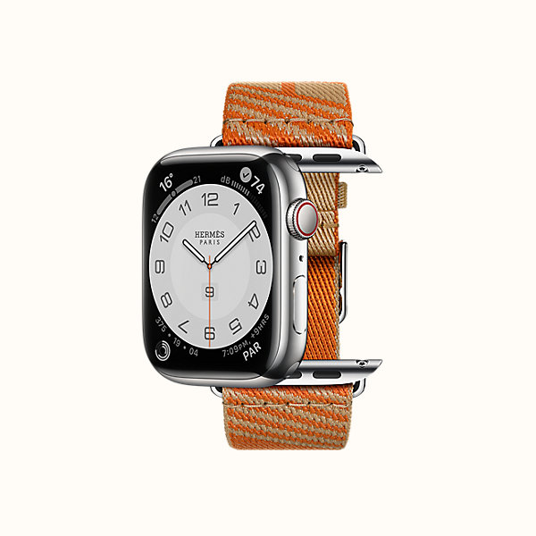 Series 7 case & Band Apple Watch Hermes Single Tour 45 mm Jumping 